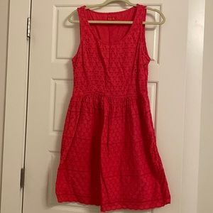 Elle pink eyelet dress